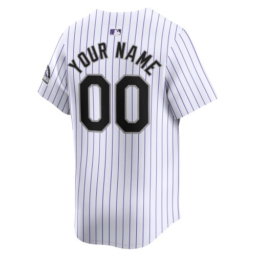 Colorado Rockies Nike Home Limited Custom Jersey - White Colorado Rockies Nike Home Limited Custom Jersey - White