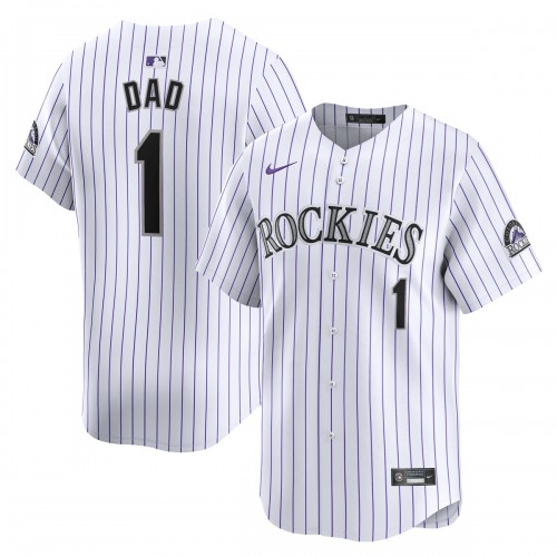 Colorado Rockies Nike #1 Dad Home Limited Jersey - White Colorado Rockies Nike #1 Dad Home Limited Jersey - White