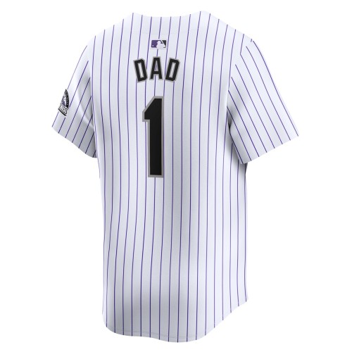 Colorado Rockies Nike #1 Dad Home Limited Jersey - White Colorado Rockies Nike #1 Dad Home Limited Jersey - White