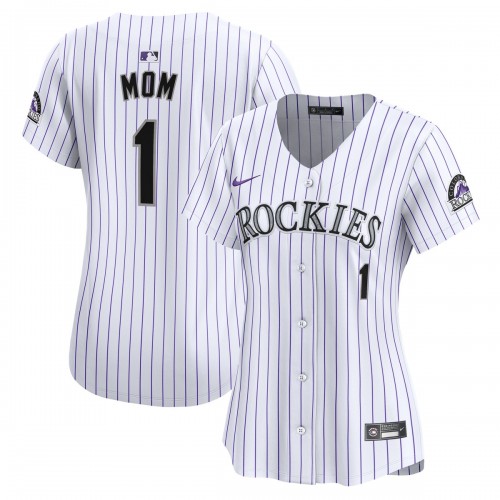 Colorado Rockies Nike Women's #1 Mom Home Limited Jersey - White Colorado Rockies Nike Women's #1 Mom Home Limited Jersey - White