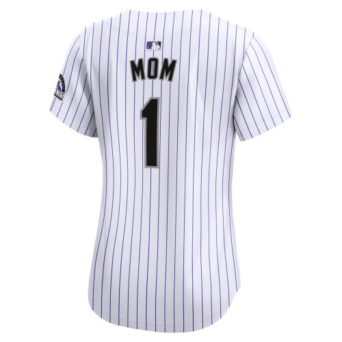 Colorado Rockies Nike Women's #1 Mom Home Limited Jersey - White Colorado Rockies Nike Women's #1 Mom Home Limited Jersey - White