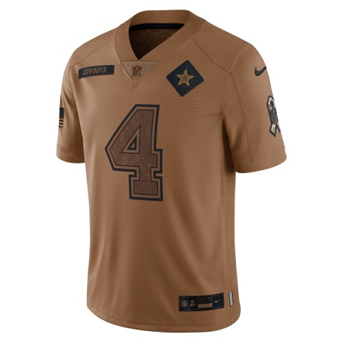 Dak Prescott Dallas Cowboys Nike 2023 Salute To Service Limited Jersey - Brown Dak Prescott Dallas Cowboys Nike 2023 Salute To Service Limited Jersey - Brown