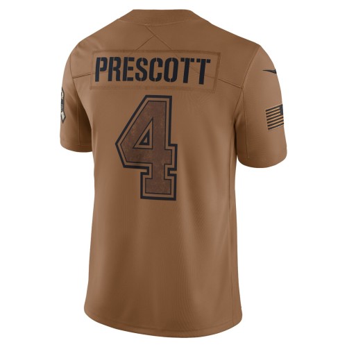 Dak Prescott Dallas Cowboys Nike 2023 Salute To Service Limited Jersey - Brown Dak Prescott Dallas Cowboys Nike 2023 Salute To Service Limited Jersey - Brown