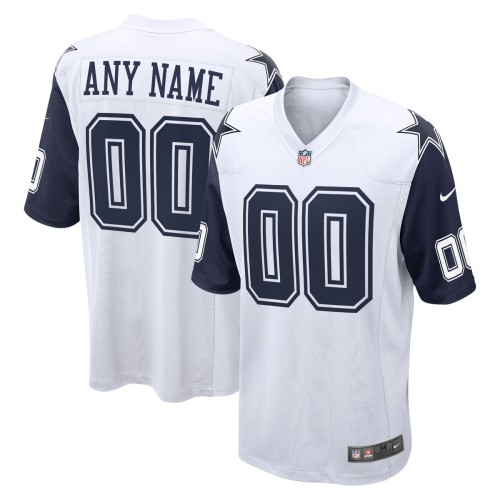 Dallas Cowboys Nike Alternate Custom Game Jersey - White Dallas Cowboys Nike Alternate Custom Game Jersey - White