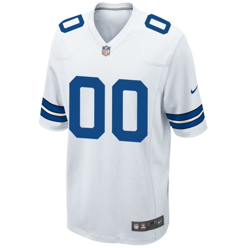Dallas Cowboys Nike Custom Game Jersey - White Dallas Cowboys Nike Custom Game Jersey - White