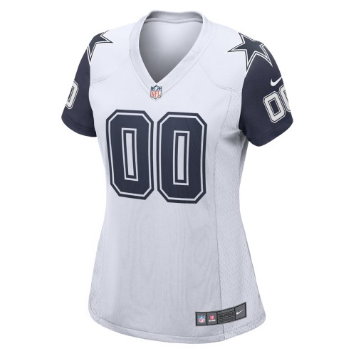Dallas Cowboys Nike Women's Alternate Custom Game Jersey - White Dallas Cowboys Nike Women's Alternate Custom Game Jersey - White