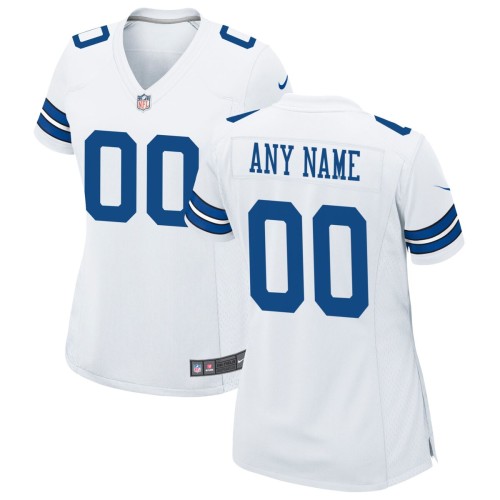 Dallas Cowboys Nike Women's Custom Game Jersey - White Dallas Cowboys Nike Women's Custom Game Jersey - White