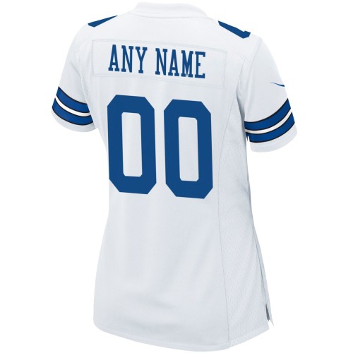 Dallas Cowboys Nike Women's Custom Game Jersey - White Dallas Cowboys Nike Women's Custom Game Jersey - White