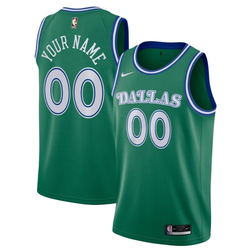 Dallas Mavericks Nike 2020/21 Hardwood Classics Swingman Custom Jersey - Green Dallas Mavericks Nike 2020/21 Hardwood Classics Swingman Custom Jersey - Green