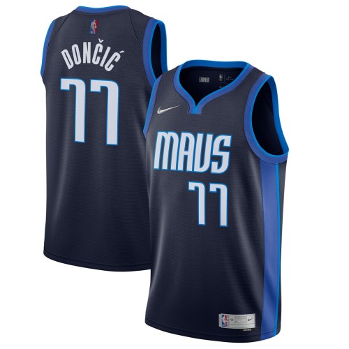 Luka Doncic Dallas Mavericks Nike 2020/21 Swingman Player Jersey Navy - Earned Edition Luka Doncic Dallas Mavericks Nike 2020/21 Swingman Player Jersey Navy - Earned Edition