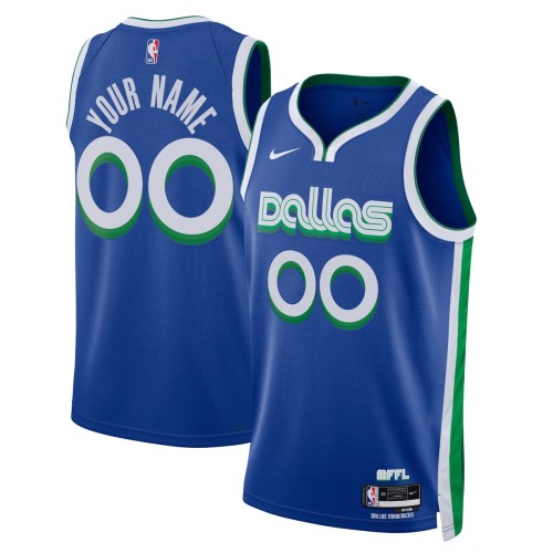Dallas Mavericks Nike Unisex 2022/23 Swingman Custom Jersey - City Edition - Blue Dallas Mavericks Nike Unisex 2022/23 Swingman Custom Jersey - City Edition - Blue