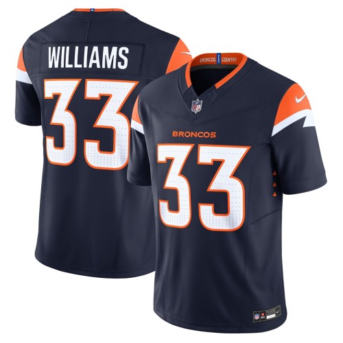 Javonte Williams Denver Broncos Nike Mile High Collection Vapor F.U.S.E. Limited Jersey - Navy Javonte Williams Denver Broncos Nike Mile High Collection Vapor F.U.S.E. Limited Jersey - Navy