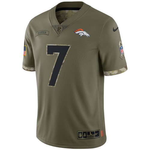 John Elway Denver Broncos 2022 Salute To Service Retired Player Limited Jersey - Olive John Elway Denver Broncos 2022 Salute To Service Retired Player Limited Jersey - Olive