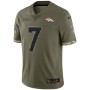 John Elway Denver Broncos 2022 Salute To Service Retired Player Limited Jersey - Olive John Elway Denver Broncos 2022 Salute To Service Retired Player Limited Jersey - Olive