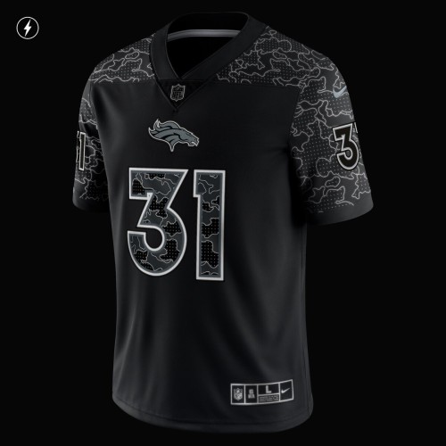 Justin Simmons Denver Broncos Nike RFLCTV Limited Jersey - Black Justin Simmons Denver Broncos Nike RFLCTV Limited Jersey - Black