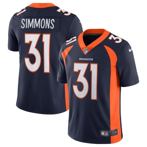 Justin Simmons Denver Broncos Nike Alternate Vapor Limited Jersey - Navy Justin Simmons Denver Broncos Nike Alternate Vapor Limited Jersey - Navy