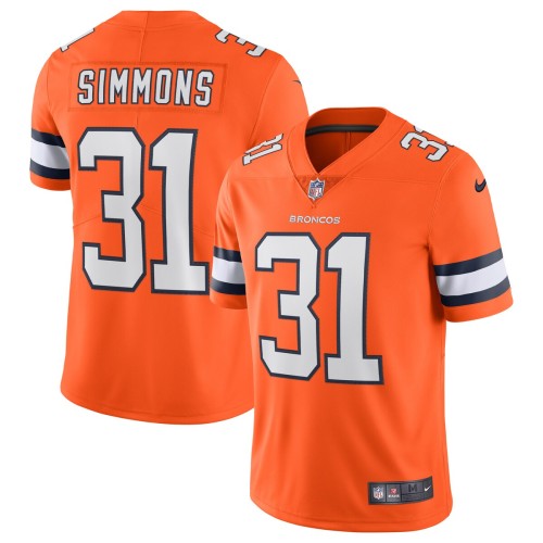 Justin Simmons Denver Broncos Nike Alternate Vapor Limited Jersey - Orange Justin Simmons Denver Broncos Nike Alternate Vapor Limited Jersey - Orange