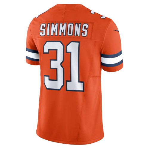 Justin Simmons Denver Broncos Nike Vapor F.U.S.E. Limited Jersey - Orange Justin Simmons Denver Broncos Nike Vapor F.U.S.E. Limited Jersey - Orange