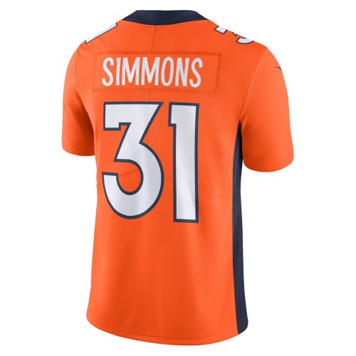 Justin Simmons Denver Broncos Nike Vapor Untouchable Limited Jersey - Orange Justin Simmons Denver Broncos Nike Vapor Untouchable Limited Jersey - Orange