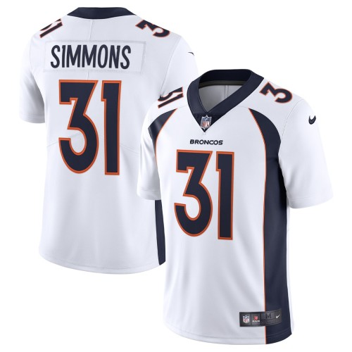 Justin Simmons Denver Broncos Nike Vapor Limited Jersey - White Justin Simmons Denver Broncos Nike Vapor Limited Jersey - White