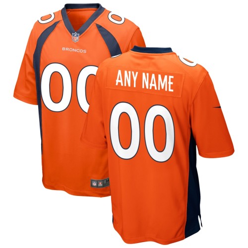 Denver Broncos Nike Custom Game Jersey - Orange Denver Broncos Nike Custom Game Jersey - Orange