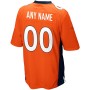 Denver Broncos Nike Custom Game Jersey - Orange Denver Broncos Nike Custom Game Jersey - Orange