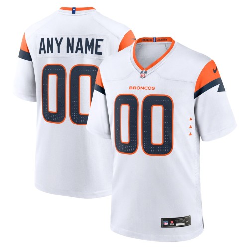 Denver Broncos Nike Custom Game Jersey - White Denver Broncos Nike Custom Game Jersey - White