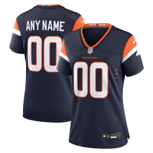 Denver Broncos Nike Women's Alternate Custom Game Jersey - Navy Denver Broncos Nike Women's Alternate Custom Game Jersey - Navy