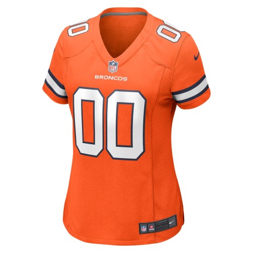 Denver Broncos Nike Women's Alternate Custom Game Jersey - Orange Denver Broncos Nike Women's Alternate Custom Game Jersey - Orange