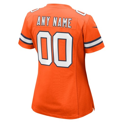 Denver Broncos Nike Women's Alternate Custom Game Jersey - Orange Denver Broncos Nike Women's Alternate Custom Game Jersey - Orange