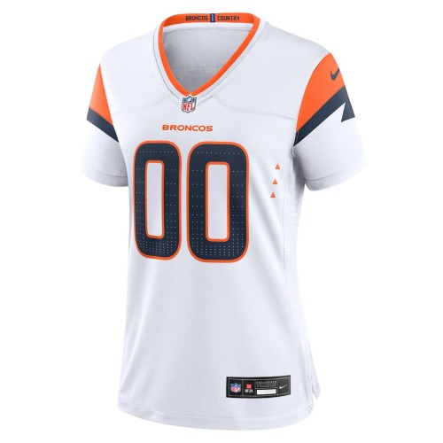 Denver Broncos Nike Women's Custom Game Jersey - White Denver Broncos Nike Women's Custom Game Jersey - White