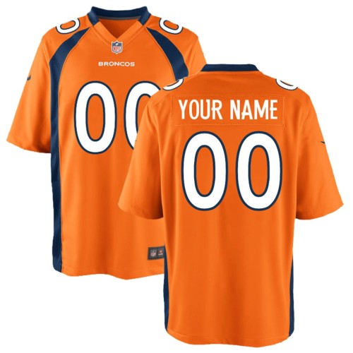 Denver Broncos Nike Youth Custom Game Jersey - Orange Denver Broncos Nike Youth Custom Game Jersey - Orange