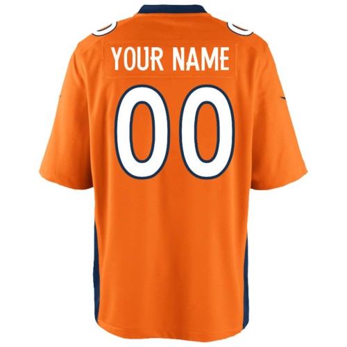 Denver Broncos Nike Youth Custom Game Jersey - Orange Denver Broncos Nike Youth Custom Game Jersey - Orange