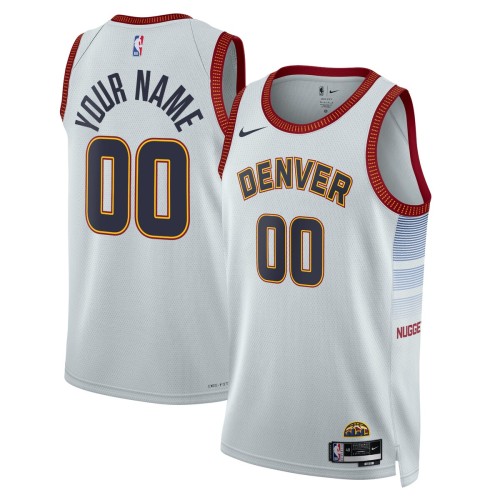 Denver Nuggets Nike Unisex 2022/23 Swingman Custom Jersey - City Edition - Gray Denver Nuggets Nike Unisex 2022/23 Swingman Custom Jersey - City Edition - Gray