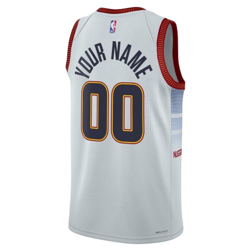 Denver Nuggets Nike Unisex 2022/23 Swingman Custom Jersey - City Edition - Gray Denver Nuggets Nike Unisex 2022/23 Swingman Custom Jersey - City Edition - Gray