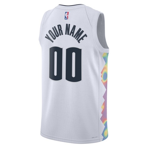 Denver Nuggets Nike Unisex 2024/25 Custom Swingman Jersey - City Edition - White Denver Nuggets Nike Unisex 2024/25 Custom Swingman Jersey - City Edition - White