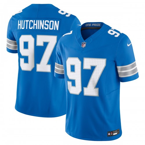 Aidan Hutchinson Detroit Lions Nike Vapor F.U.S.E. Limited Jersey - Blue Aidan Hutchinson Detroit Lions Nike Vapor F.U.S.E. Limited Jersey - Blue