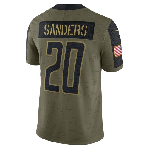 Barry Sanders Detroit Lions Nike 2021 Salute To Service Retired Player Limited Jersey - Olive Barry Sanders Detroit Lions Nike 2021 Salute To Service Retired Player Limited Jersey - Olive