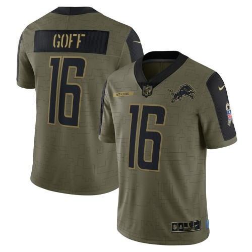Jared Goff Detroit Lions Nike 2021 Salute To Service Limited Player Jersey - Olive Jared Goff Detroit Lions Nike 2021 Salute To Service Limited Player Jersey - Olive
