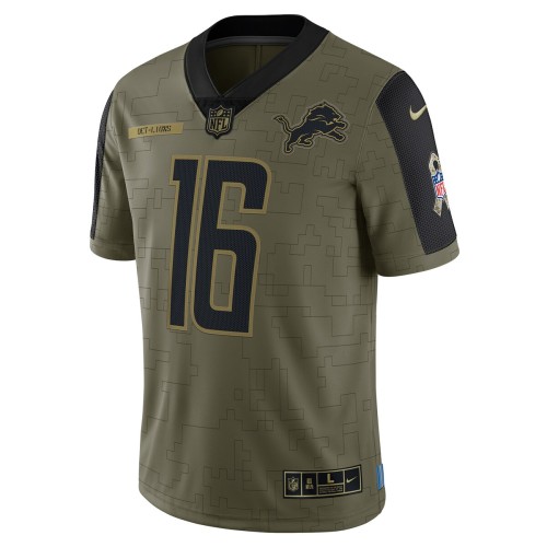 Jared Goff Detroit Lions Nike 2021 Salute To Service Limited Player Jersey - Olive Jared Goff Detroit Lions Nike 2021 Salute To Service Limited Player Jersey - Olive