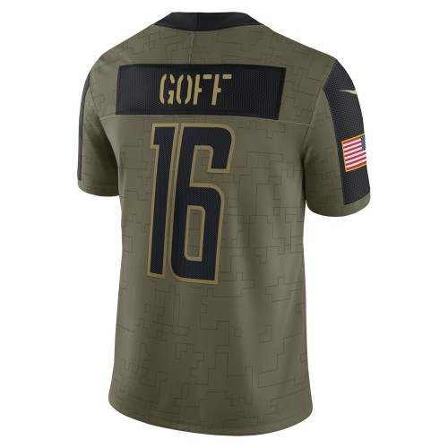 Jared Goff Detroit Lions Nike 2021 Salute To Service Limited Player Jersey - Olive Jared Goff Detroit Lions Nike 2021 Salute To Service Limited Player Jersey - Olive