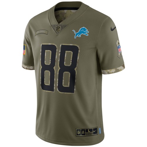 T.J. Hockenson Detroit Lions Nike 2022 Salute To Service Limited Jersey - Olive T.J. Hockenson Detroit Lions Nike 2022 Salute To Service Limited Jersey - Olive