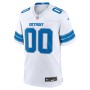 Detroit Lions Nike Custom Game Jersey - White Detroit Lions Nike Custom Game Jersey - White