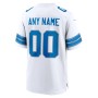 Detroit Lions Nike Custom Game Jersey - White Detroit Lions Nike Custom Game Jersey - White