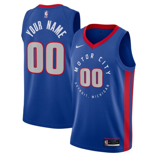 Detroit Pistons Nike 2020/21 Swingman Custom Jersey Blue - City Edition Detroit Pistons Nike 2020/21 Swingman Custom Jersey Blue - City Edition
