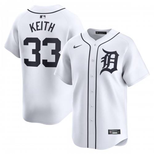 Colt Keith Detroit Tigers Nike Home Limited Player Jersey - White Colt Keith Detroit Tigers Nike Home Limited Player Jersey - White