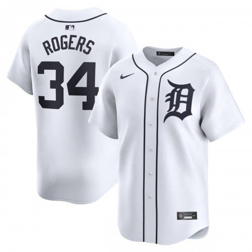 Jake Rogers Detroit Tigers Nike Home Limited Player Jersey - White Jake Rogers Detroit Tigers Nike Home Limited Player Jersey - White