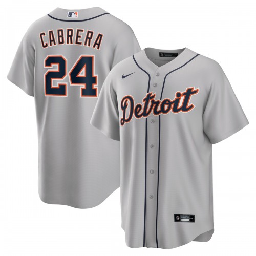 Miguel Cabrera Detroit Tigers Nike Road Replica Player Name Jersey - Gray Miguel Cabrera Detroit Tigers Nike Road Replica Player Name Jersey - Gray