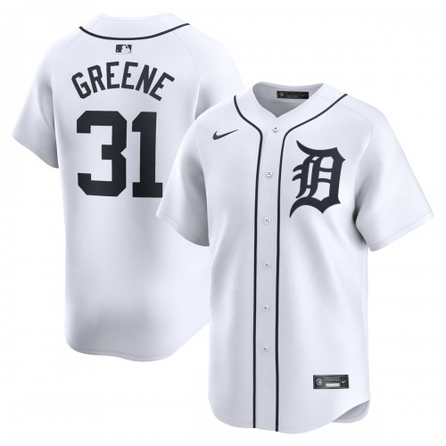 Riley Greene Detroit Tigers Nike Home Limited Player Jersey - White Riley Greene Detroit Tigers Nike Home Limited Player Jersey - White