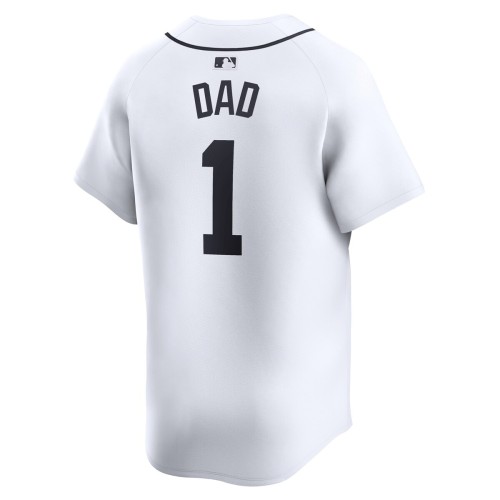 Detroit Tigers Nike #1 Dad Home Limited Jersey - White Detroit Tigers Nike #1 Dad Home Limited Jersey - White